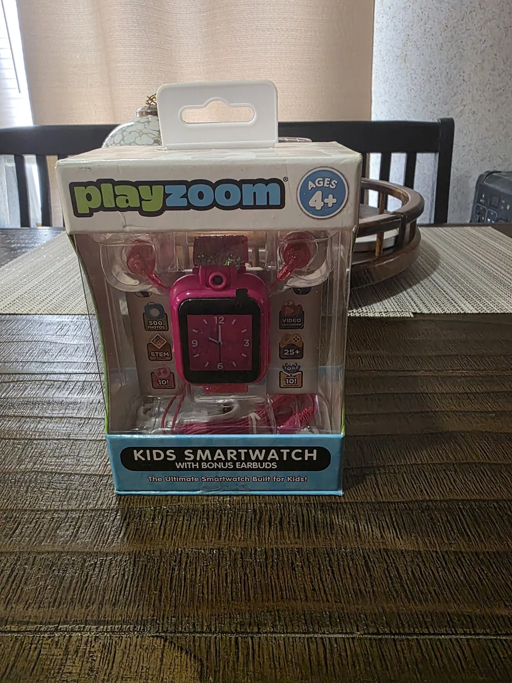 PlayZoom Kids Smartwatch with Bonus Pink Earbuds